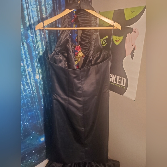 Gorgeous vintage crinkle halter satin dress with boning no size - Picture 3 of 6